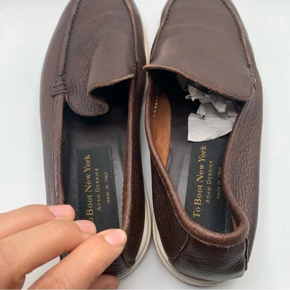 To Boot New York Forza brown leather loafers size 8 Mens 1624